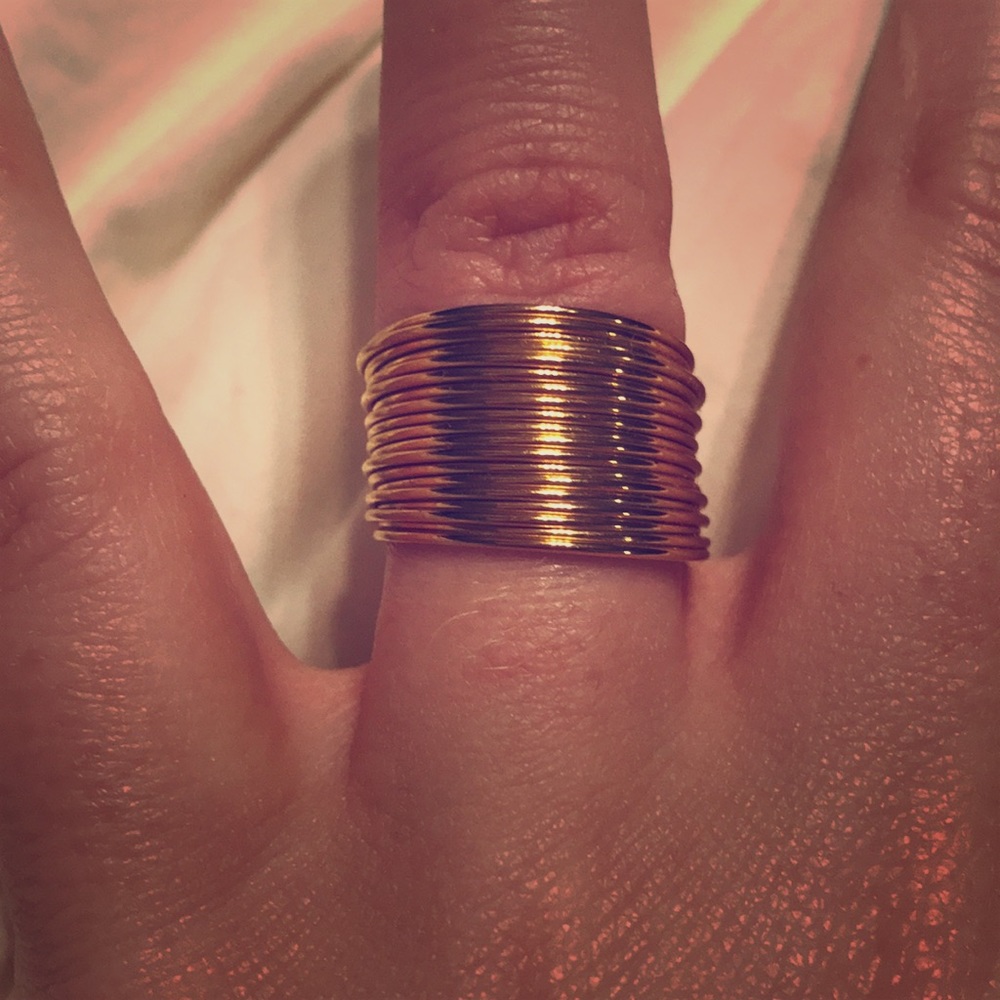 Gold stacked ring